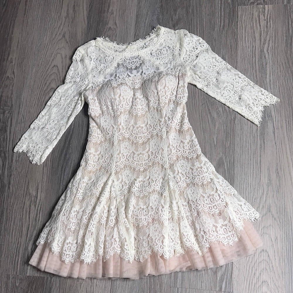 White Ruffled Tiered Fit and Flare Dress